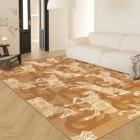 Tapis vintage de décoration motifs chevaux antiques LANMUI