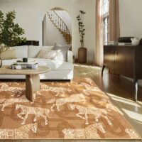 Tapis vintage de décoration motifs chevaux antiques LANMUI