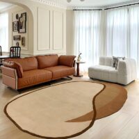 Tapis vintage design forme abstraite pour salon et séjour FOUFINIA