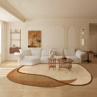 Tapis vintage design forme abstraite pour salon et séjour FOUFINIA