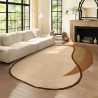 Tapis vintage design forme abstraite pour salon et séjour FOUFINIA