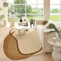 Tapis vintage design forme abstraite pour salon et séjour FOUFINIA