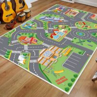 Tapis voiture enfant circulation centre ville TOYSLAND